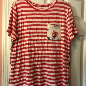 Striped and floral top